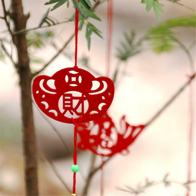 ديكورات السنة الصينية الجديدة 2022 ستة أنماط غير المنسوجة فانوس السنة الصينية الجديدة الربيع مهرجان زينة فانوس قلادة #5