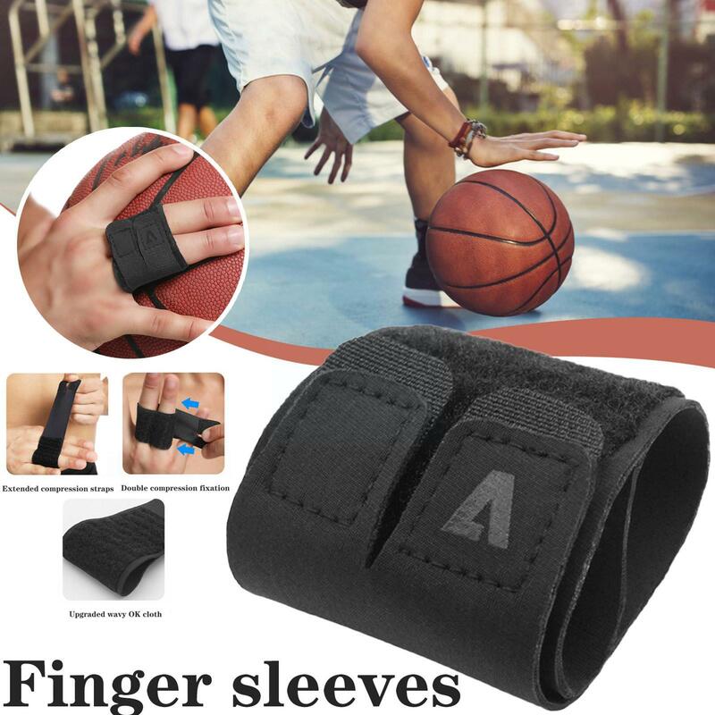 الأكمام الاصبع لكرة السلة الرياضة قابل للتعديل جبيرة الحرس حامي كم دعم هدفين يلتف الأسود 2 حجم R5C7