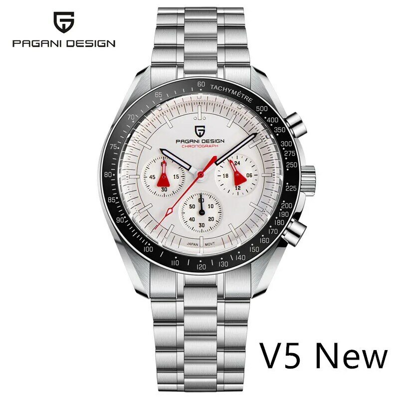 PAGANI تصميم جديد V3 ساعات رجالية كرونوغراف ساعة كوارتز فاخرة للرجال VK63 الرياضة نمط الفولاذ المقاوم للصدأ مقاوم للماء ساعة للرجال