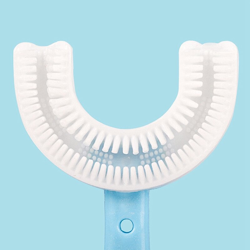 فرشاة أسنان للأطفال على شكل حرف U درجة 360 درجة فرشاة أسنان ناعمة من السيليكون لتنظيف الأسنان والعناية بالفم فرشاة أسنان للأطفال من Babi