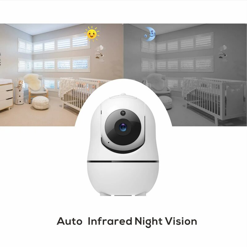 5 بوصة فيديو مراقبة الطفل مع اثنين من الكاميرا والصوت ، للرؤية الليلية ، 4X التكبير ، 1000ft المدى 2-Way الصوت استشعار درجة الحرارة تهويدة