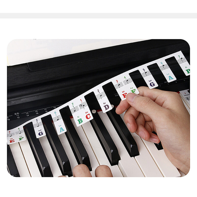 بولي كلوريد الفينيل البيانو 88 مفتاح ملصق المحمولة السلس مقاوم للماء العالمي المضادة للتآكل المبتدئين لوحة المفاتيح ملاحظة علامة الملحقات #2