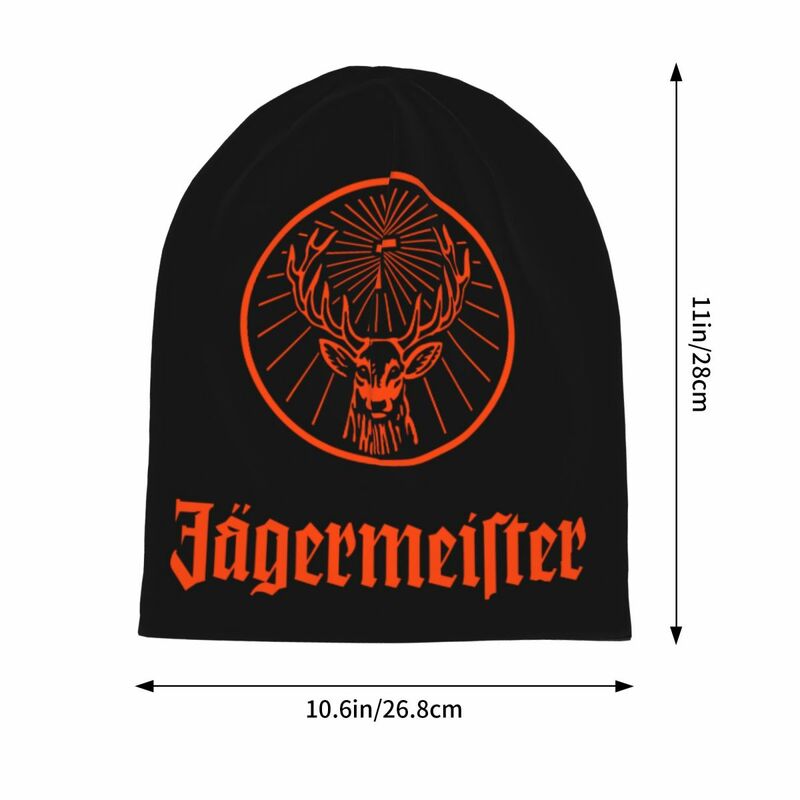 Jagermeister Skullies Beanies قبعة للرجال والنساء ، قبعات التزلج ، الدافئة ، ذات الاستخدام المزدوج بونيه ، محبوك قبعة ، الخريف ، الشتاء