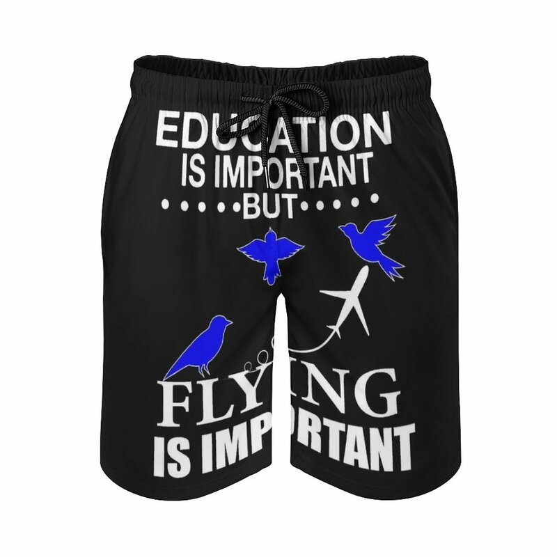 Gift Flying-Education Is Important But Flying Is Important Men'S Beach Shorts Board Shorts Bermuda Surfing Swim Shorts Air #1