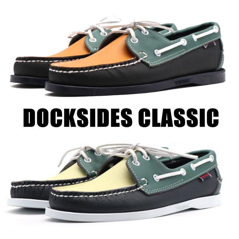 الرجال جلد طبيعي اليدوية Mocassin أوم dockside قارب أحذية أحذية خفيفة بدون كعب للرجال X998
