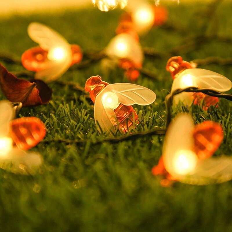 عيد الميلاد LED أضواء النحل على شكل سلسلة Led أضواء الجنية أضواء زينة عيد الميلاد للمنزل عيد الميلاد عطلة حديقة ديكور