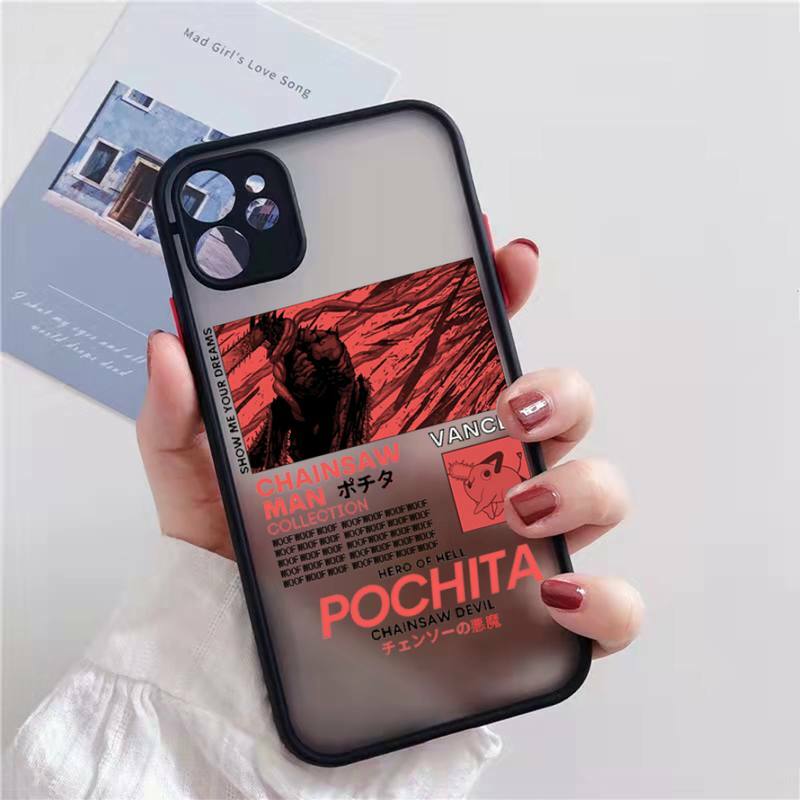 Chainsaw Man Pochita anime Phone Case matte transparent For iphone 11 12 13 7 8plus mini x xs xr pro max manga cover