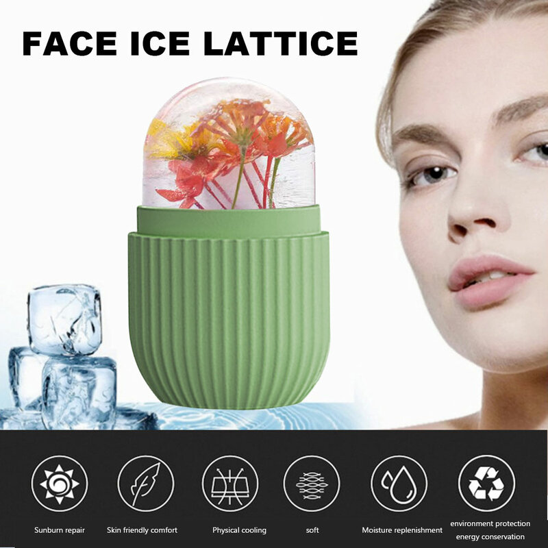الوجه دوارة منعشة تبريد الوجه مدلك الباردة العلاج الأسطوانة سيليكون الوجه الجليد التبريد مدلك العلاج البارد