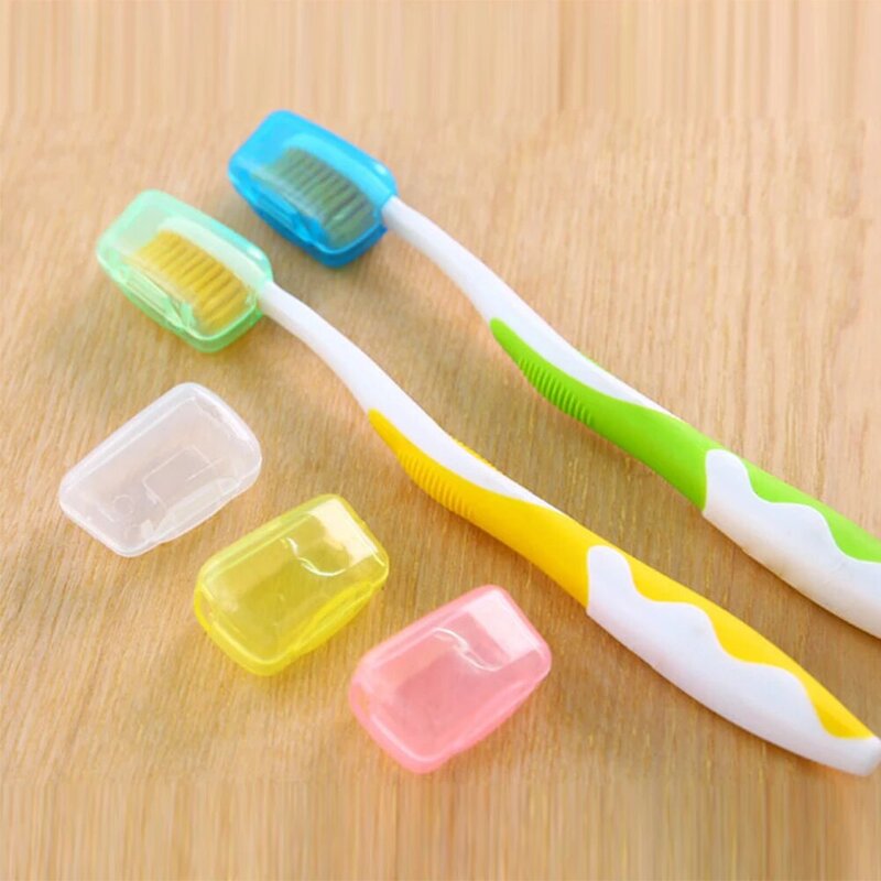 5Pcs/set Portable Toothbrush Cover Holder Travel Hiking Camping Brush Cap Case Germproof Toothbrushes Protector Bathroom Cup