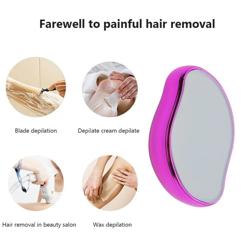 نانو زجاج إزالة الشعر المادي مؤلم آمن لنزع الشعر النساء الرجال سهلة التنظيف الجسم الجمال مزيل إزالة الشعر أدوات