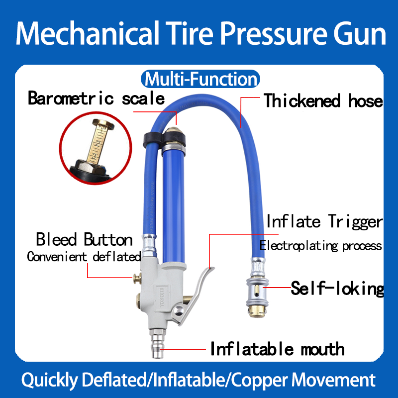 مقياس ضغط الإطارات ضغط الإطارات بندقية الميكانيكية نفخ بندقية مقياس نفخ بندقية