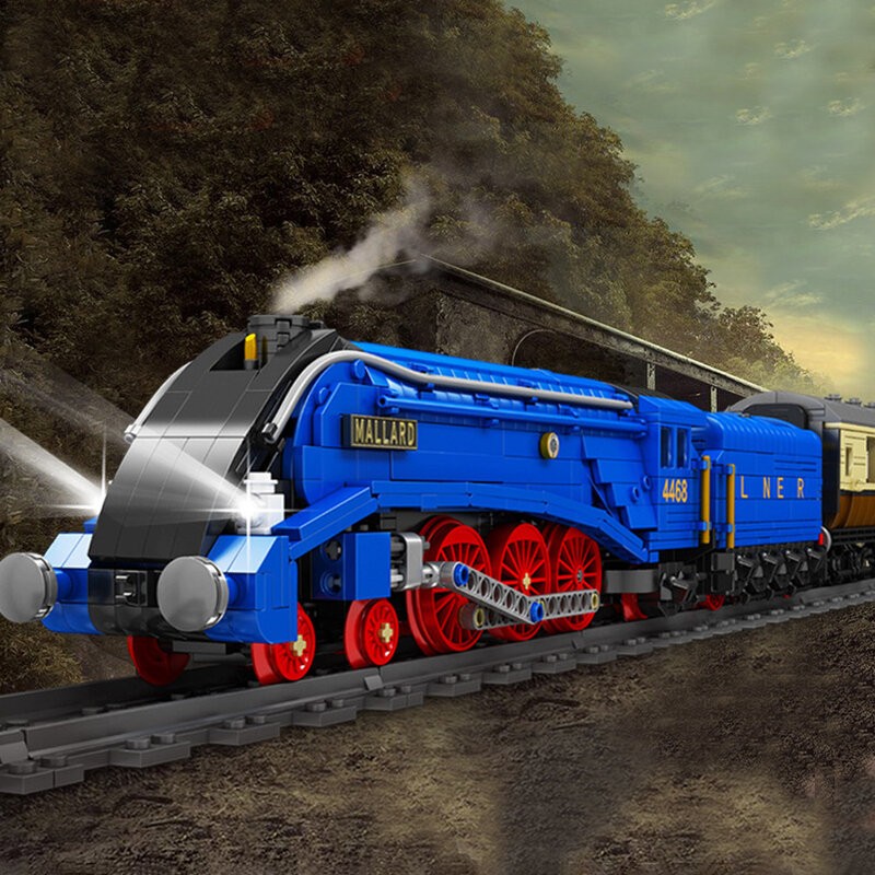 قالب الملك التكنولوجيا العالية التحكم عن بعد فئة A4 مالارد قطار السكك الحديدية Moc الطوب نموذج تقني اللبنات لعبة هدية 21873 قطعة