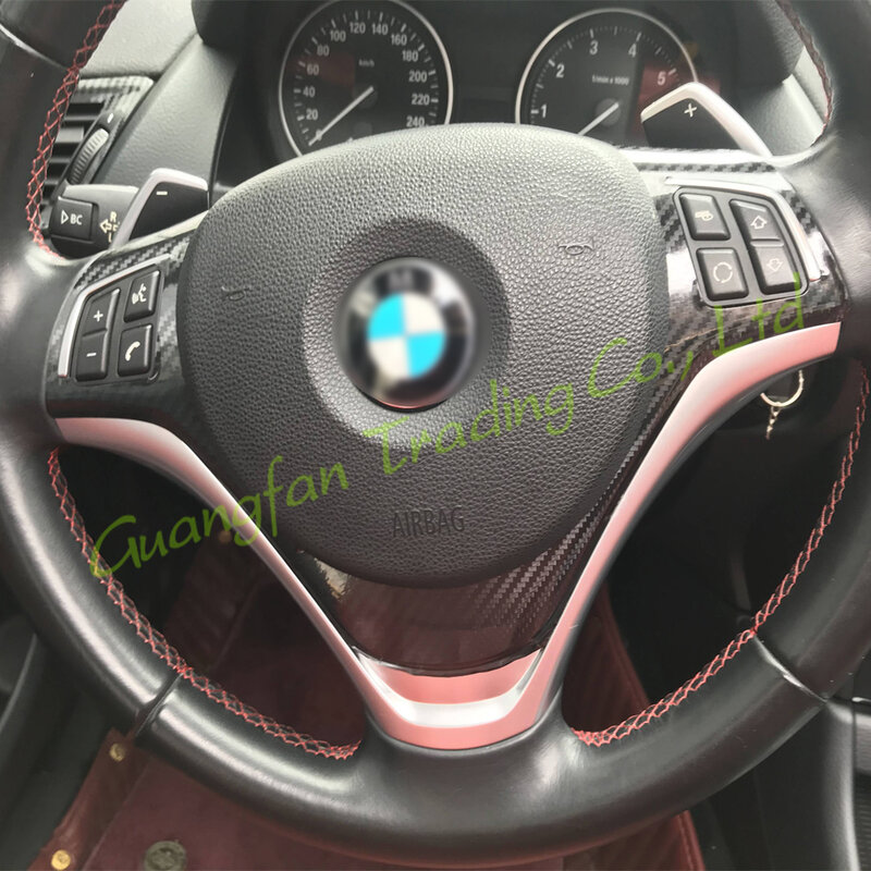 3D/5D Carbon Fiber Car Interior Center Door Handle Console Cover Color Change Molding Sticker Decals For BMW X1 E84 2010-2015 #6