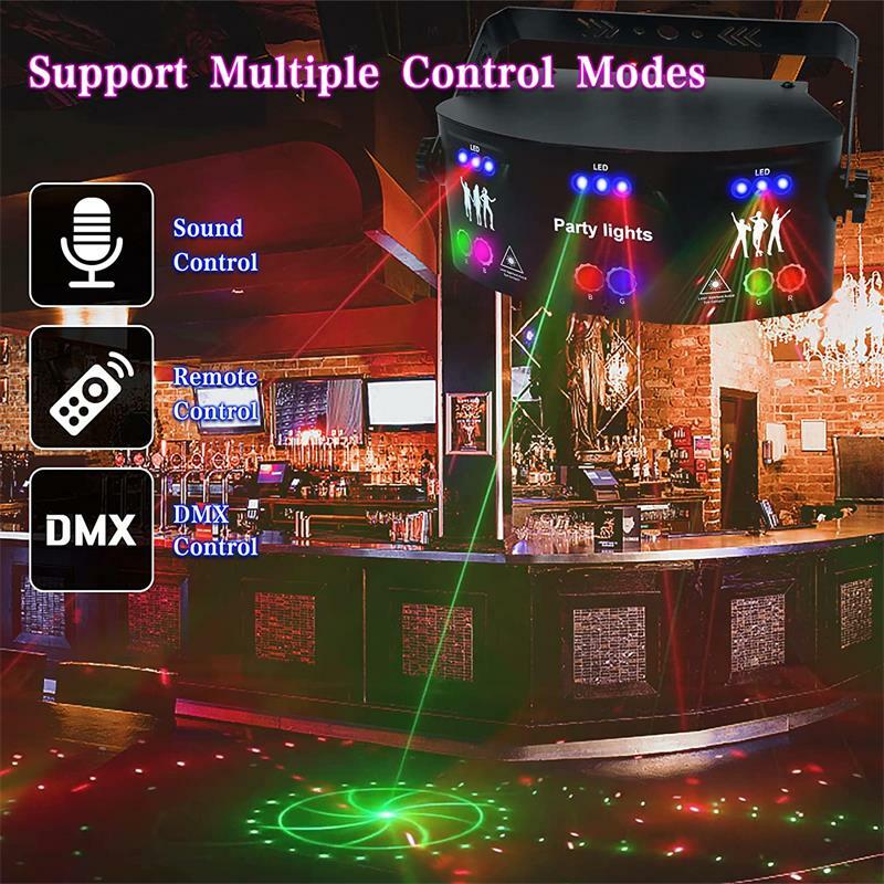 جديد RGB ديسكو DJ شعاع ضوء الليزر 15 العين DMX الليزر المرحلة الإضاءة تأثير المنزل ضوء حفلة عيد هالوين الموسيقى نادي ملهى ليلي