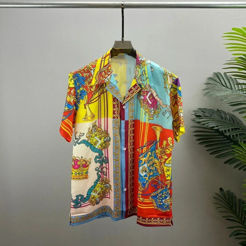 جديد الرجال عادية الأدوات قميص النمط الياباني قصيرة الأكمام تصميم اللون مطابقة سترة قمصان الموضة للرجال camisa masculina