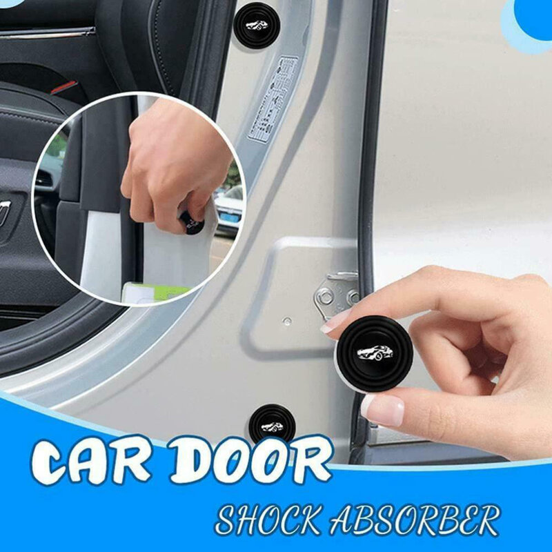 Universal 16Pcs Plastic Car Door Shock Absorber Cushion Gasket Soundproof Patch Sticker For Door Panel Clip Damping