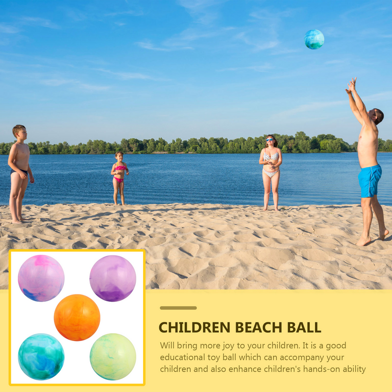 كرة شاطئ قابلة للنفخ للأطفال ، بالون تفجير خارجي ، لعبة حفلة صيفية ، حمام سباحة ، ألعاب رياضية للشاطئ ، 6 9 بوصة #4