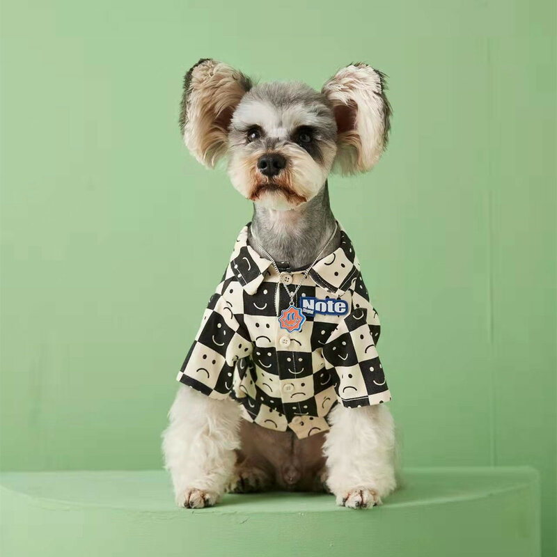 كلب صغير قميص ربيع الخريف سترة أنيقة تحمل شعار لعبة البيسبول شبكة الملابس تشيهواهوا يوركشاير البلدغ كاوبوي قميص وسيم القط الملابس القلطي