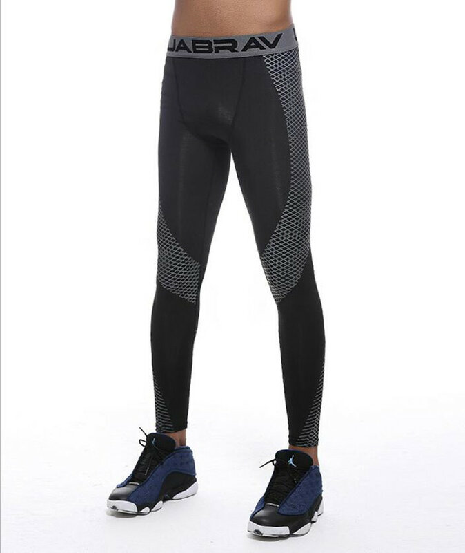 Team Sports Clothing Tight High Elasticity StripeTrousers Pants Men Quick Drying Running Basketball Workout Fitness Yoga Pants #1
