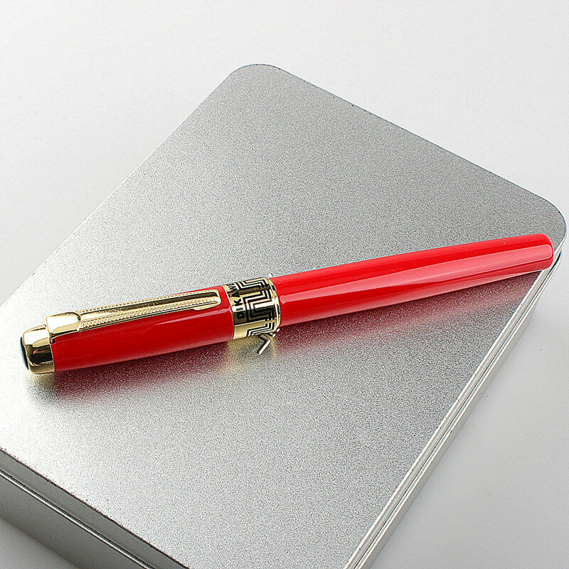 فاخر الثقيلة يشعر قلم حبر جاف معدني أقلام مدرسة الأعمال مكتب توقيع قلم حبر الكتابة بالقلم طالب لوازم مكتبية #2