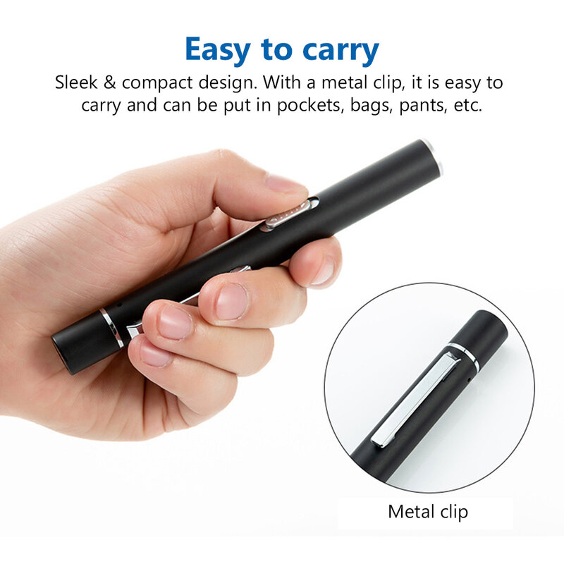 USB قابلة للشحن الطبية مفيد القلم ضوء مصباح صغير التمريض مصباح LED يدوي مع مشبك حديدي المقاوم للصدأ جيب مصباح ليد جيب