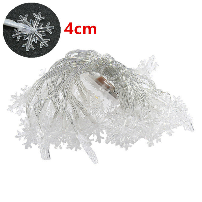 Snowflake LED String Lights Fairy Lights USB/Battery-operated Street Garland Lamp New Year Christmas Tree party 2023 decorations #5