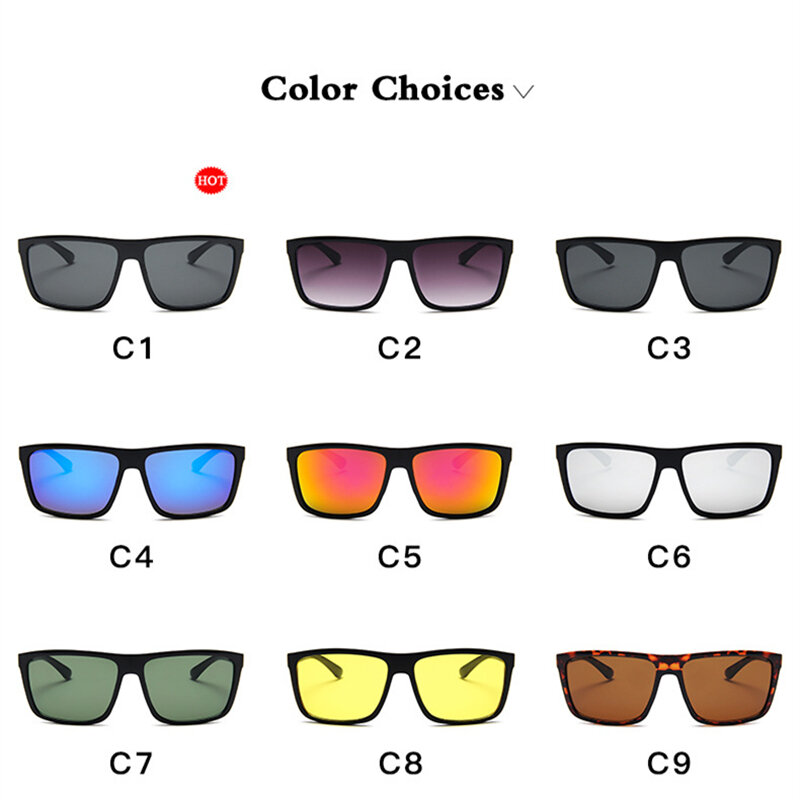 2022 النظارات الشمسية الرجال الكلاسيكية مربع النظارات الشمسية العلامة التجارية تصميم UV400 حماية ظلال oculos دي سول هومبر نظارات سائق #3