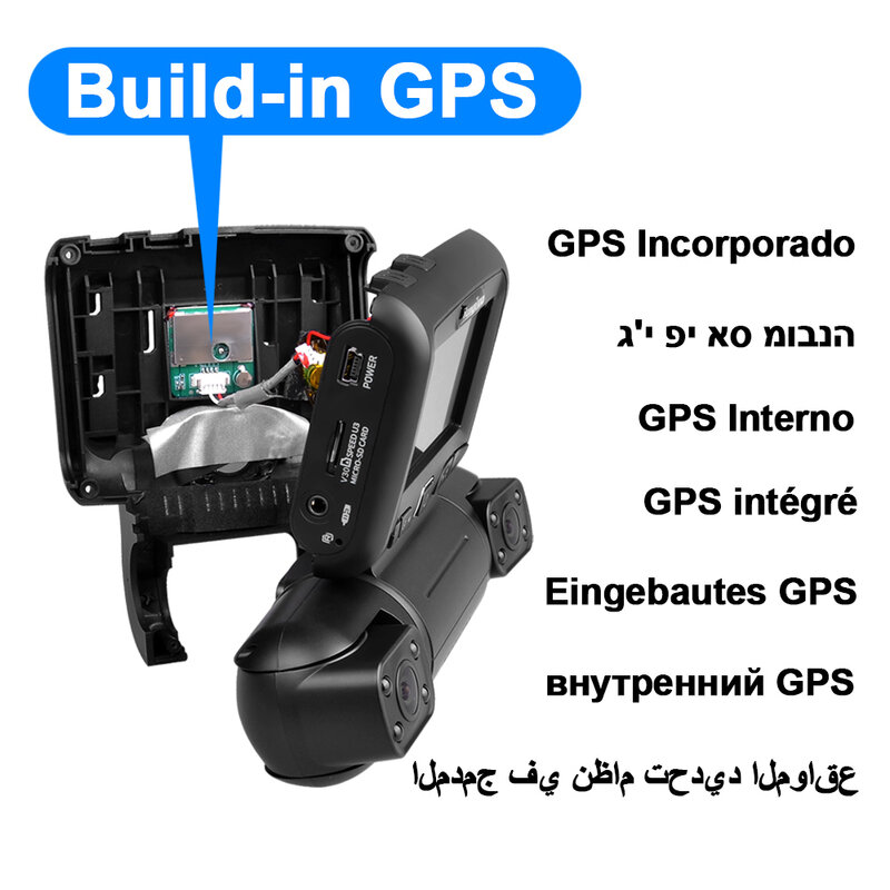4 قنوات 4*1080P و 3 قنوات 170 ° جهاز تسجيل فيديو رقمي للسيارات GPS واي فاي داش كاميرا 8 IR فان تاكسي مسجل قيادة 24 ساعة وقوف السيارات للرؤية الليلية