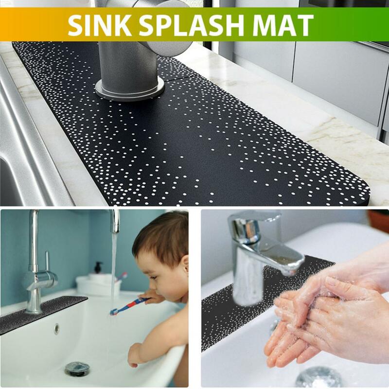 Foldable  Durable Fast Drying Sink Splash Pad Portable Faucet Pad Reusable   Bathroom Supplies