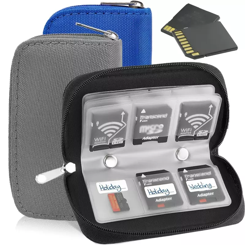 SD حقيبة تخزين بطاقة الذاكرة ، حامل حامي مع 22 أكياس التخزين ، حمل الحقيبة سستة الحقيبة ، SDHC ، MiniSD ، MMC ، CF #2