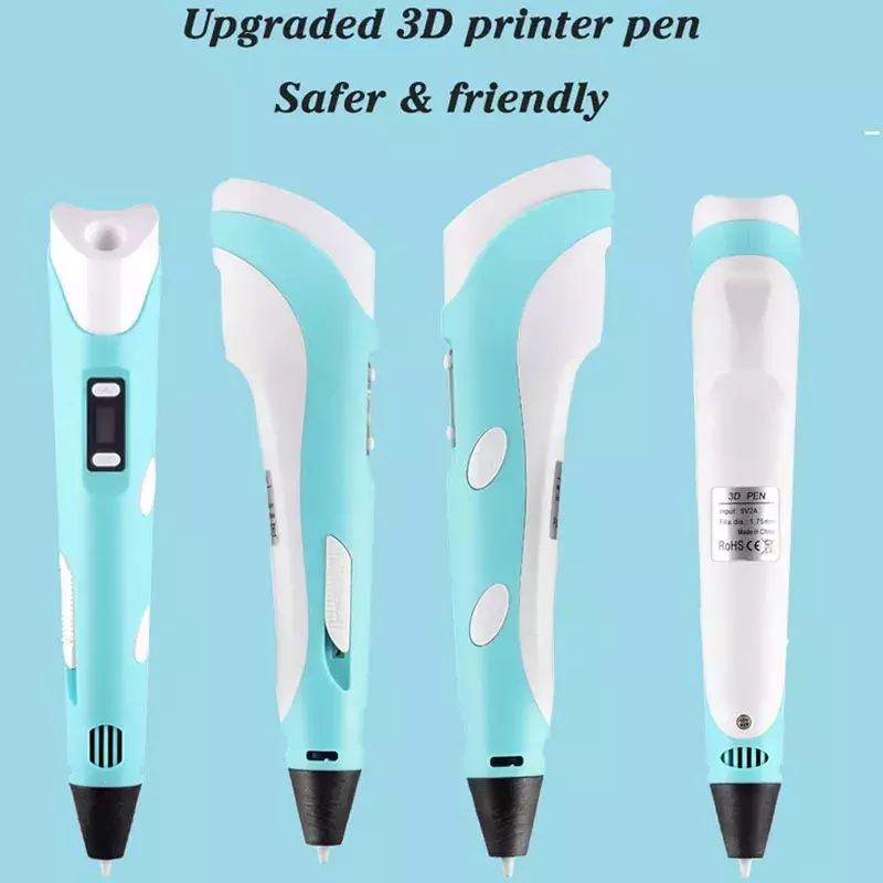 3D Pen DIY Drawing Pen With LCD Screen Compatible PLA Filament Toys Safe Paiting for Children Kids Christmas Birthday Gift