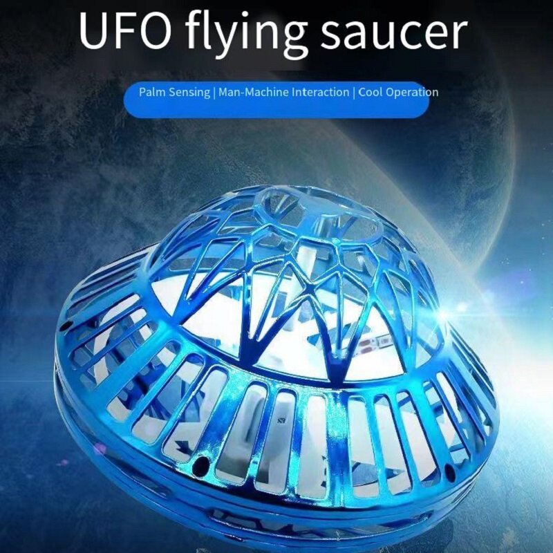 طائرة صغيرة بدون طيار LED UFO نوع تحلق هليكوبتر سبينر الإصبع ترقية الطيران الدوران الطائرة بدون طيار لعبة الكبار الاطفال هدية