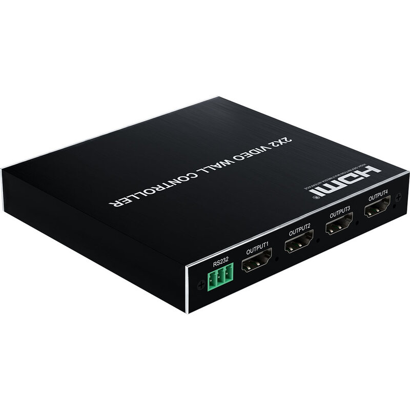 2x2 HDMI DVI وحدة تحكم الفيديو الجدارية 1080P 60Hz 1X2 1X4 1X3 2X1 3x1 4X1 متعدد الشاشة المعالج 4 TV صندوق الربط جهاز الربط 180 ° الوجه