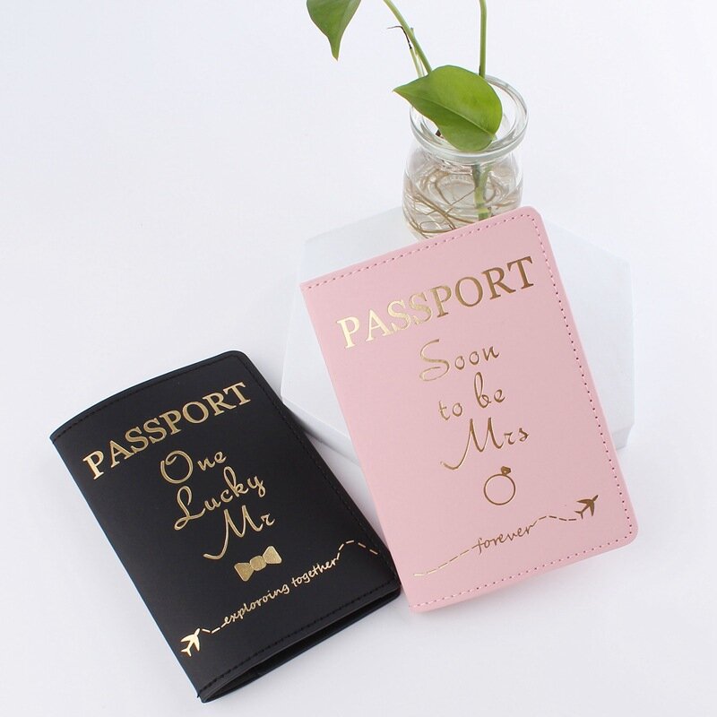جواز سفر يغطي عبر الحدود Hot البيع جلدية زوجين السفر حقيبة مستندات غطاء جواز سفر حامل جواز سفر بولي Butterfly فراشة البرنز