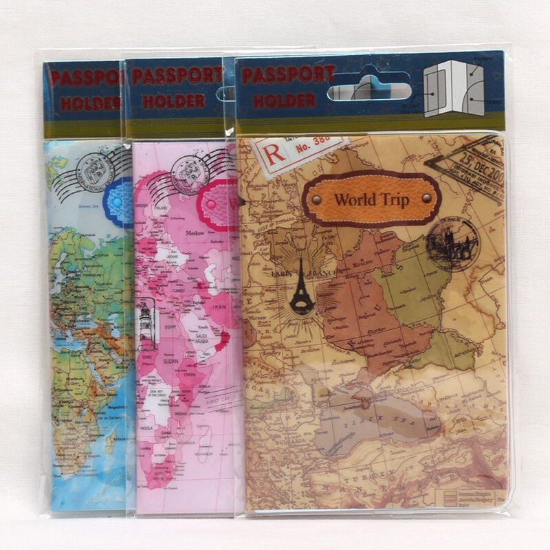 الإبداعية خريطة العالم غطاء جواز سفر بطاقات حافظة جواز سفر محفظة بحامل بطاقات وثيقة تذاكر المنظم حافظة إكسسوارات السفر
