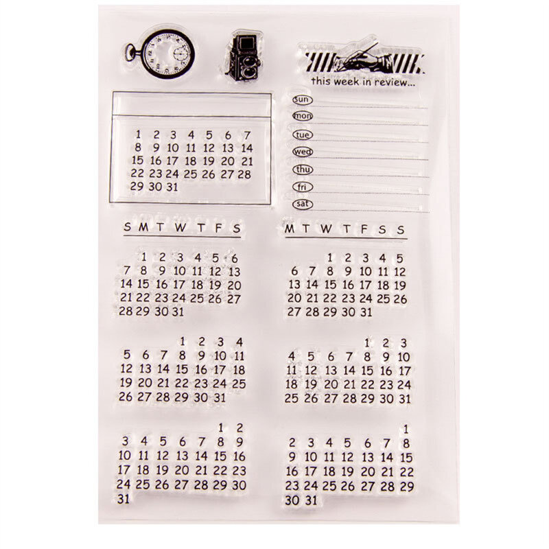 شفافة واضحة التقويم ختم سكرابوكينغ حساب اليد مجلة Diary ديكور اللوازم المكتبية DIY بها بنفسك الحرفية يدوية أدوات