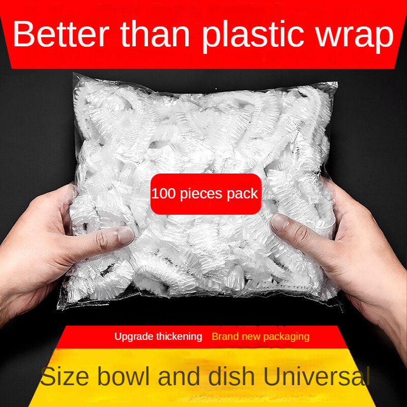 البلاستيك القابل للتصرف التفاف يغطي الغذاء الصف المنزلية أكياس حفظ الطازجة. غطاء للاستحمام من نوع بقايا السلطانية مع مطبخ الفم المرن #3
