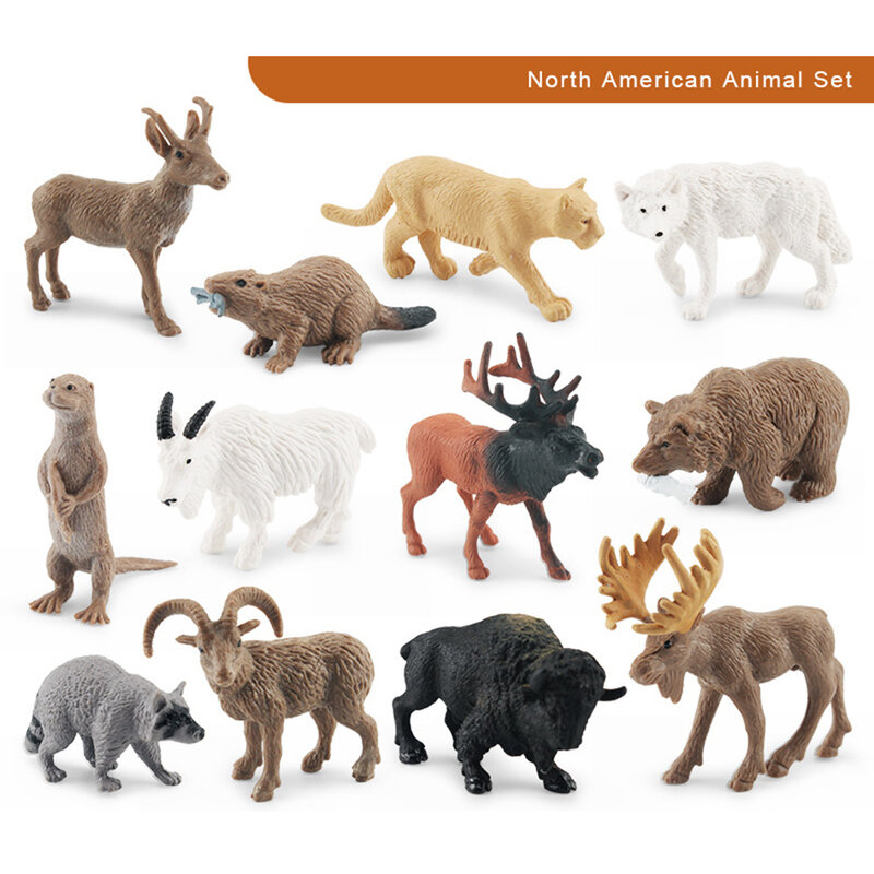 محاكاة الحيوانات البرية نموذج أشيب إلك بيسون واقعية بك سطح المكتب زخرفة محاكاة ألعاب حيوانات البرية بك نموذج حلية B99 #3