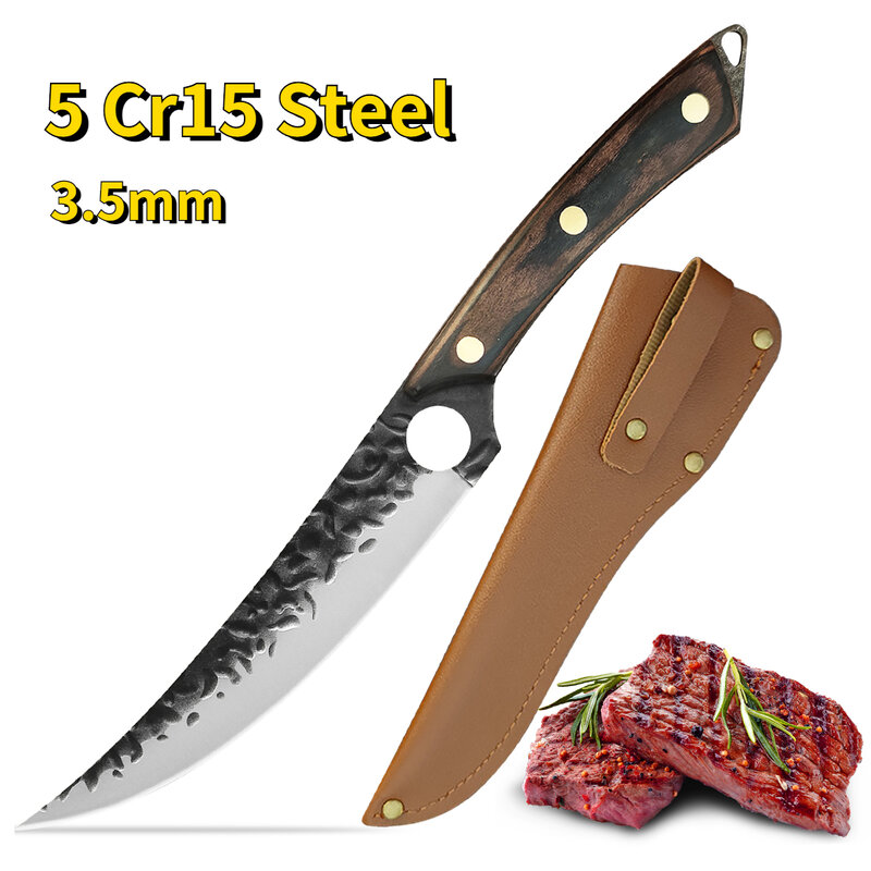 5Cr15 مزورة المطبخ سكين نزع العظم المهنية اللحوم الساطور سكين صيد الفولاذ المقاوم للصدأ سكين الخضار تقطيع سكين المطبخ