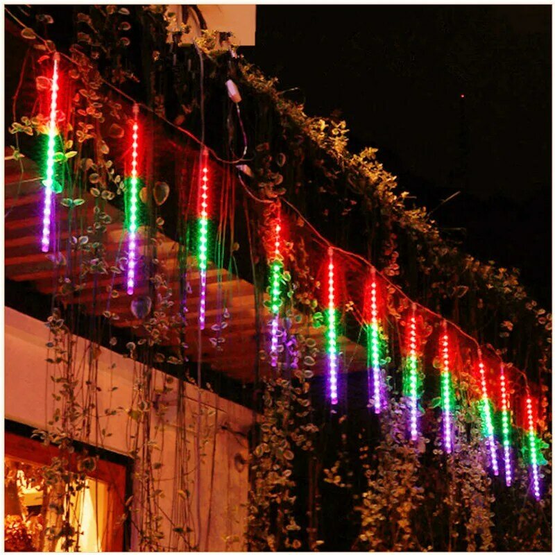3 مجموعة نيزك دش سلسلة أضواء جارلاند شجرة عيد الميلاد زينة الشارع حديقة الستائر في الهواء الطلق ديكور المنزل السنة الجديدة نافيداد