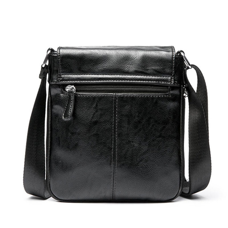 Vintage الرجال حقائب كروسبودي رجل جلد أسود حقيبة ساع الأعمال الصلبة الصغيرة مربع الذكور حقيبة كتف حقيبة رافعة صغيرة