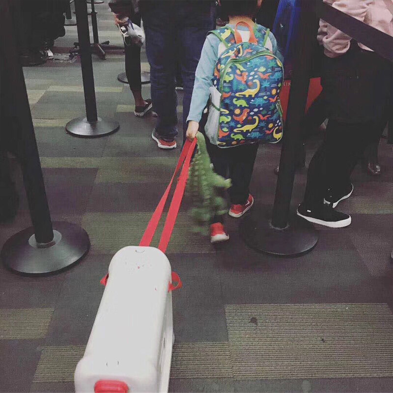 طفل النوم حقيبة على عجلات السفر الاطفال ركوب الطائرات متعددة الوظائف تصميم جديد PP الأمتعة سرير أطفال صندوق الإبداعية valise