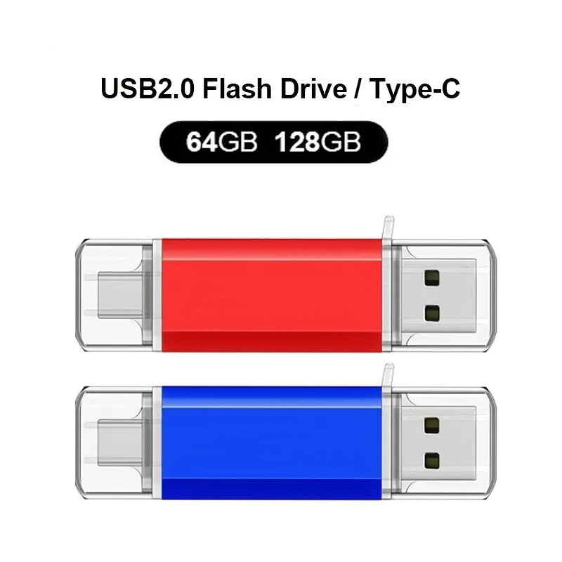 جديد 128GB 64GB USB نوع C بندريف عالية السرعة USB فلاش حملة OTG القلم محرك 64GB 128GB 2 في 1 نوع C OTG USB فلاش حملة