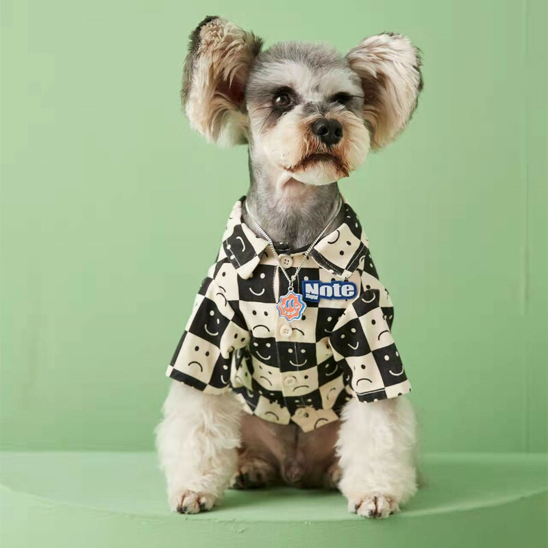 كلب صغير قميص ربيع الخريف سترة أنيقة تحمل شعار لعبة البيسبول شبكة الملابس تشيهواهوا يوركشاير البلدغ كاوبوي قميص وسيم القط الملابس القلطي