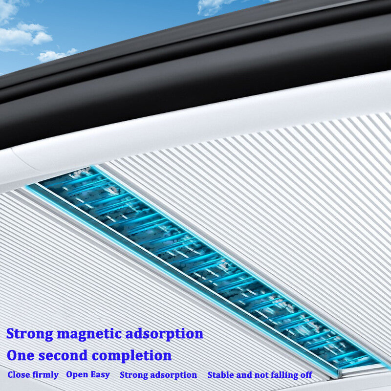 الراقية الداخلية سيارة فتحة سقف ظلة ل تسلا نموذج Y 2021-2023 قابل للسحب الشمس قناع الشمس حماية تعديل الملحقات