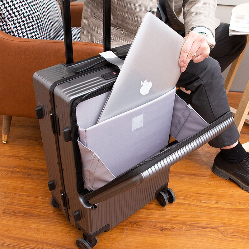 الألومنيوم الإطار عربة الأمتعة, حقيبة سفر الأعمال على عجلات, حقيبة مع حقيبة لابتوب, المتداول الأمتعة, مع المصغّر USB