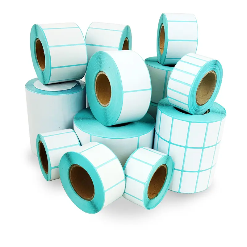 Thermal Label Sticker Paper Supermarket Price Blank Barcode Label Direct Print Waterproof Print Supplies 500pcs/Roll Adhesive