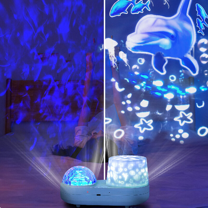 Xiaomi Galaxy Starry Projector Night Light With Bluetooth Colorful Ocean Rotate 3D Music Night Lamp For Kids Baby Christmas Gift #5