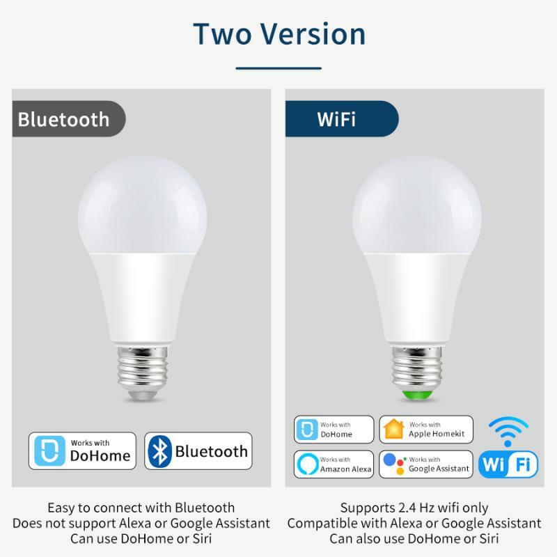 Homekit واي فاي/بلوتوث الذكية لمبة 12 واط E27 RGBCW الملونة عكس الضوء LED مصباح الموقت وظيفة العمل مع اليكسا جوجل المنزل DoHome APP #5