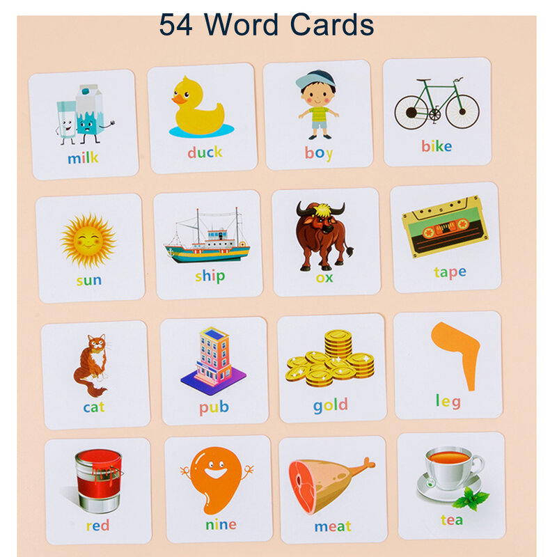لغز كتل لعبة خشبية الكلمات المتقاطعة آمنة ودائمة مع صندوق حديد ملون خشبي الكلمات المتقاطعة بطاقة مطابقة اللعب 1 Set #6